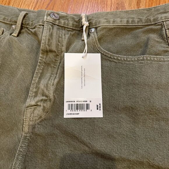 FRAME Le Super High Short in Stoned Moss - Picture 7 of 9